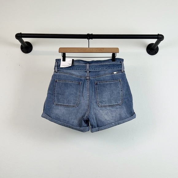 NWT KanCan Paperbag High Waisted Tie Belt Jean Shorts - Picture 9 of 10